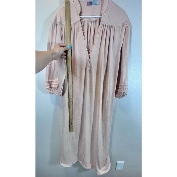 Free People FP Beach Shell Pink Kaftan Maxi Summer Beach Dress Women’s XS - Picture 8 of 11